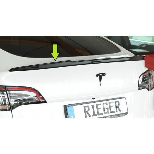 Rieger prodloužení víka kufru pro Tesla Model Y 003, plast ABS lakovaný do černé lesklé barvy