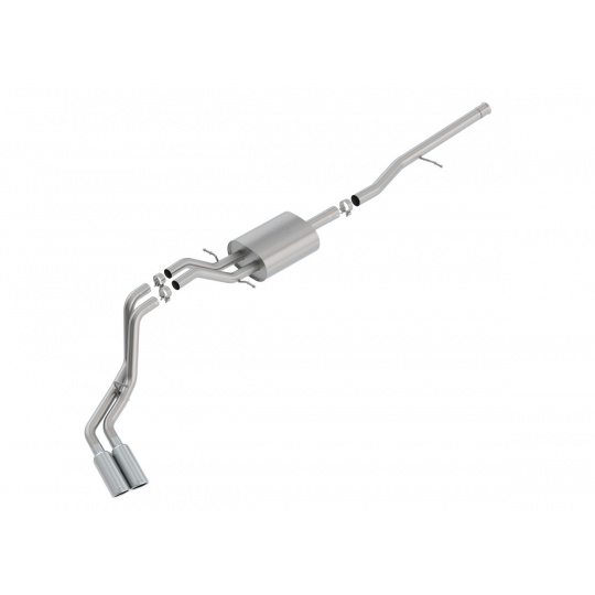 Borla Cat-Back výfukový systém "ATAK" pro Chevrolet Silverado 1500 5,3l V8, s aut./man. převodovkou, EC/SB (78,7"), CC/SHB (69,3"), r.v. 2014-2018, vč. Silverado 1500 LD 2019, typ koncovek: chromové Borla Cat-Back výfukový systém "ATAK" pro Chevrolet Silverado 1500 5,3l V8, s aut./man. převodovkou, EC/SB (78,7"), CC/SHB (69,3"), r.v. 2014-2018, vč. Silverado 1500 LD 2019, typ koncovek: chromové