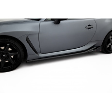 Maxton Design difuzory pod boční prahy s křidélky ver.1 pro Toyota GR86 Mk1, černý lesklý plast ABS