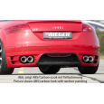 Rieger spoiler pod zadní nárazník pro Audi TT 8J kupé, roadster před faceliftem r.v. 09/06-06/10, plast ABS s povrchovou úpravou Carbon-Look, pro dvojité koncovky vlevo/vpravo