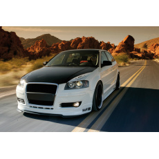 Rieger lipa pod přední nárazník pro Audi A3 8P Sportback, 03/03-, plast ABS bez povrchové úpravy