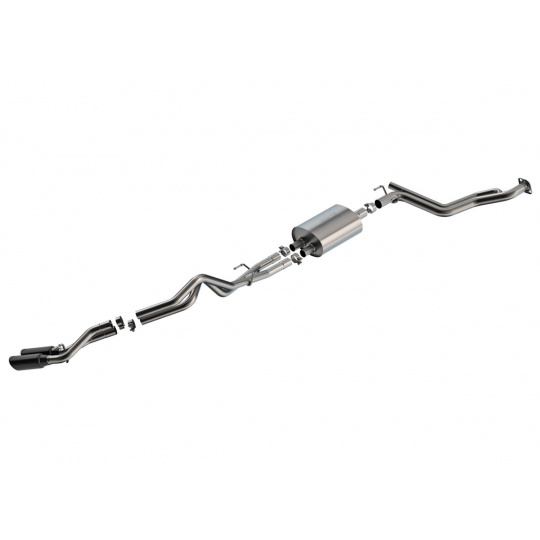 Borla Cat-Back výfukový systém "S-Type" pro Toyota Tacoma 2.4L 4Cyl., automat/manual, vč. hybrid, 2WD/4WD, EC s SB (6'2'') 131,9 rozvor / CDC s SB (5' 0'') 131,9'' rozvor, r.v. 2024-2025, typ koncovek: černé Borla Cat-Back výfukový systém "S-Type" pro Toyota Tacoma 2.4L 4Cyl., automat/manual, vč. hybrid, 2WD/4WD, EC s SB (6'2'') 131,9 rozvor / CDC s SB (5' 0'') 131,9'' rozvor, r.v. 2024-2025, typ koncovek: černé