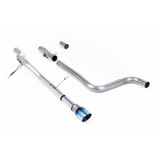 Milltek Sport výfukový systém OPF/GPF Back bez rezonátoru (hlasitější) pro Ford Fiesta Mk8 1.0T EcoBoost ST-Line 3/5-dvéř. (155ps Hybrid s OPF/GPF) 2020-2024, koncovka: modrý titan GT-90