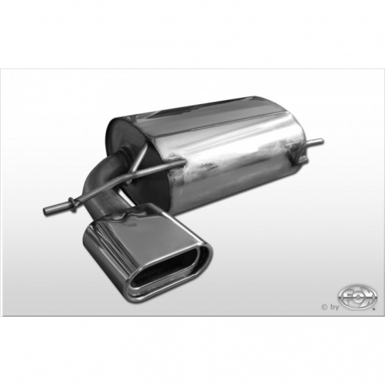 Fox Sportauspuff koncový tlumič výfuku s koncovkou 160x80 Typ 53 pro Škoda Yeti 5L 2009- s motorem 1.8 TSI, 2.0 TDI
