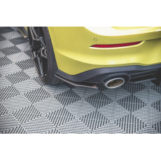 Maxton Design "Racing durability" boční difuzory pod zadní nárazník pro Volkswagen Golf GTI Mk8, plast ABS bez povrchové úpravy, Clubsport, s červenou linkou