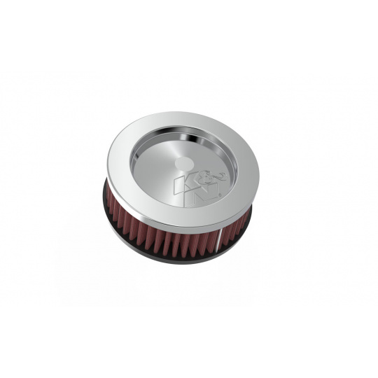 K&N univerzální kulatý filtr se vstupem 62 mm a výškou 51 mm, kovový vrchlík