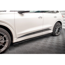 Maxton Design difuzory pod boční prahy pro Audi Q4 e-tron Mk1 Sportback, černý lesklý plast ABS
