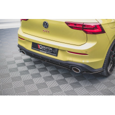 Maxton Design středový spoiler zadního nárazníku pro Volkswagen Golf GTI Mk8, černý lesklý plast ABS, Clubsport