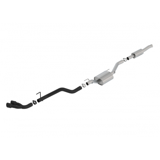 Borla Cat-Back výfukový systém "ATAK" typ 47 pro Jeep Gladiator 3,6l V6 (4WD) 4-dvéř., r.v. od 2020, typ koncovek: černé Borla Cat-Back výfukový systém "ATAK" typ 47 pro Jeep Gladiator 3,6l V6 (4WD) 4-dvéř., r.v. od 2020, typ koncovek: černé