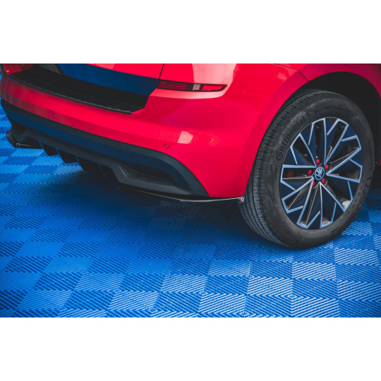 Maxton Design boční difuzory pod zadní nárazník pro Škoda Kamiq, černý lesklý plast ABS