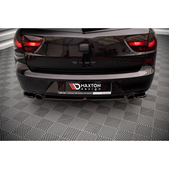 Maxton Design středový spoiler pod zadní nárazník pro Seat Exeo, černý lesklý plast ABS