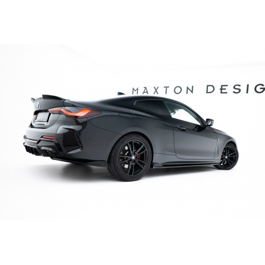 Maxton Design difuzory pod boční prahy ver.2 pro BMW řada 4 G22/M-Pack, černý lesklý plast ABS