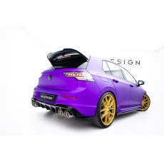 Maxton Design vložka zadního nárazníku ver.1 pro Volkswagen Golf R Mk8, černý lesklý plast ABS