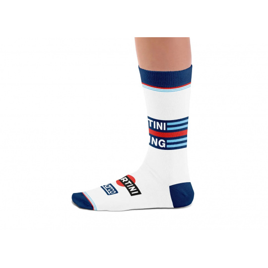 Sparco ponožky s motivem Martini Racing 2, barva: bílá, velikost: 36-40
