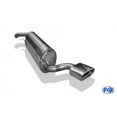 Fox Sportauspuff koncový tlumič výfuku s koncovkou 135x80 Typ 53 pro Fiat Bravo s motorem 1.4, s výřezem v nárazníku