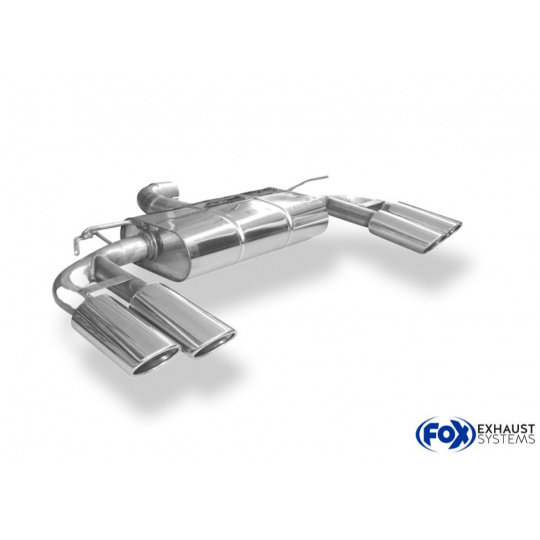 Fox Sportauspuff koncový tlumič výfuku s koncovkou 2x115x85 Typ 32 na obou stranách pro Audi A3 8V Sportback Quattro 2014- s motorem 1.8, 2.0 Fox Sportauspuff koncový tlumič výfuku s koncovkou 2x115x85 Typ 32 na obou stranách pro Audi A3 8V Sportback Quattro 2014- s motorem 1.8, 2.0