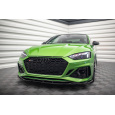 Maxton Design spoiler pod přední nárazník ver.3 pro Audi RS5 F5, černý lesklý plast ABS