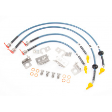 Forge Motorsport sada opletených brzdových hadic pro Hyundai i30N včetně facelift, barva potahu: oranžová