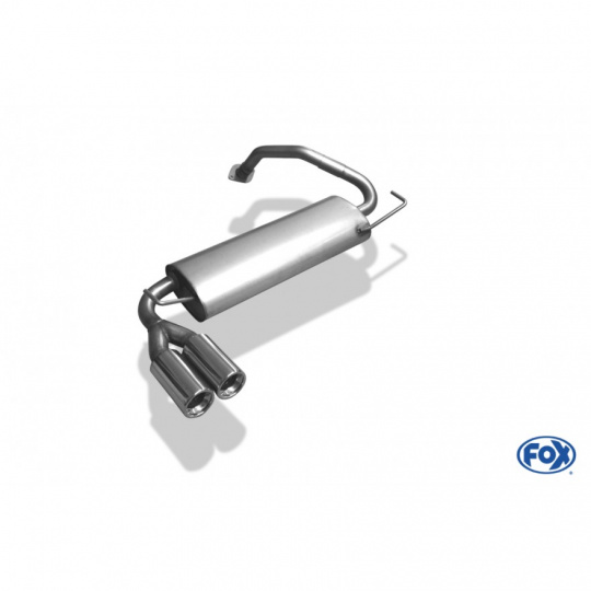 Fox Sportauspuff koncový tlumič výfuku s koncovkou 2x80 Typ 13 pro Mazda 323 BA s motorem 1.3, 1.5