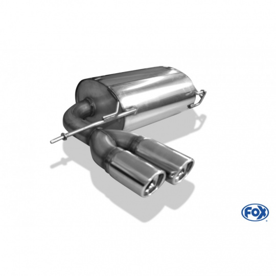 Fox Sportauspuff koncový tlumič výfuku s koncovkou 2x80 Typ 17 pro Volkswagen Tiguan I 2007- s motorem 1.4 TSI, 2.0 TFSI
