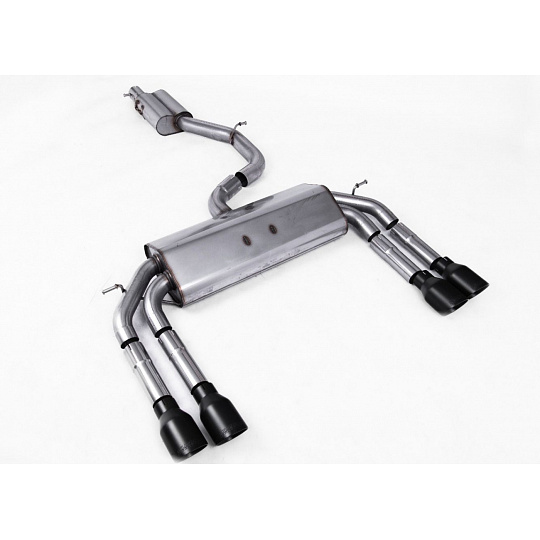 Milltek Sport výfukový systém cat-back Race system s rezonátorem (tišší) bez klapek pro Audi S3 2.0 TFSI quattro Sedan/Cabrio 8V/8V.2 (bez GPF) 2013-2018, dvojité, kulaté, typ koncovek: GT-100 černé Milltek Sport výfukový systém cat-back Race system s rezonátorem (tišší) bez klapek pro Audi S3 2.0 TFSI quattro Sedan/Cabrio 8V/8V.2 (bez GPF) 2013-2018, dvojité, kulaté, typ koncovek: GT-100 černé