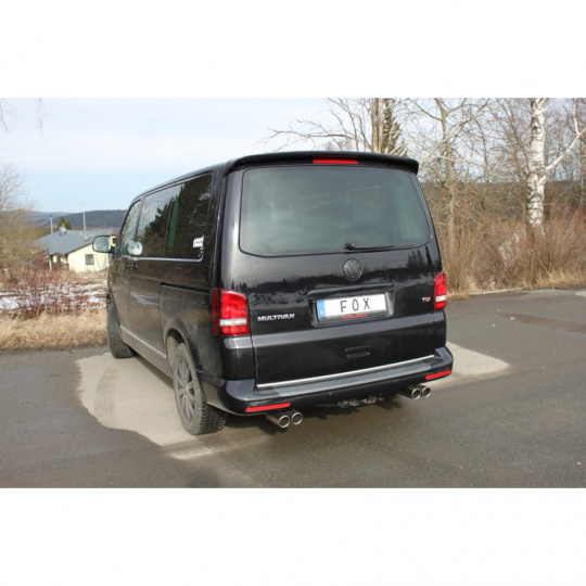 Fox Sportauspuff koncový tlumič výfuku s koncovkou 2x80 Typ 13 na obou stranách pro Volkswagen T6 Bus s motorem 2.0, 2.0 TDI, 2.5 TDI, 3.2