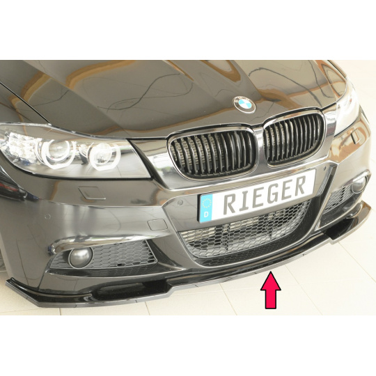 Rieger lipa pod přední nárazník pro BMW řada 3 E91 touring, 09/08-, plast ABS lakovaný do černé lesklé barvy Rieger lipa pod přední nárazník pro BMW řada 3 E91 touring, 09/08-, plast ABS lakovaný do černé lesklé barvy