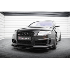 Maxton Design "Street Pro" spoiler pod přední nárazník pro Audi RS6 C6, plast ABS bez povrchové úpravy, s červenou linkou