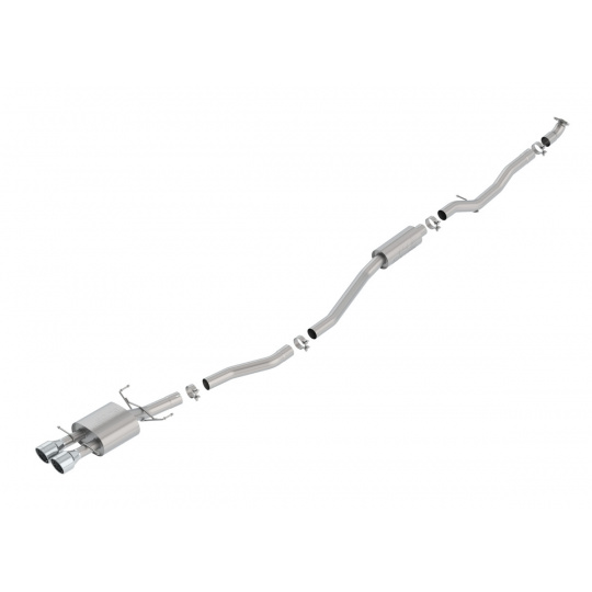 Borla Cat-Back výfukový systém "S-Type" typ 19 pro Honda Civic Si 1.5l Turbo s manuální převodovkou, FWD, 4-dvéř., r.v. od 17-20, typ koncovek: chromové Borla Cat-Back výfukový systém "S-Type" typ 19 pro Honda Civic Si 1.5l Turbo s manuální převodovkou, FWD, 4-dvéř., r.v. od 17-20, typ koncovek: chromové