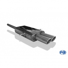 Fox Sportauspuff koncový tlumič výfuku s vývodem uprostřed s koncovkou 2x88x74 Typ 32 pro Mini Cooper S R56 2006- s motorem 1.6