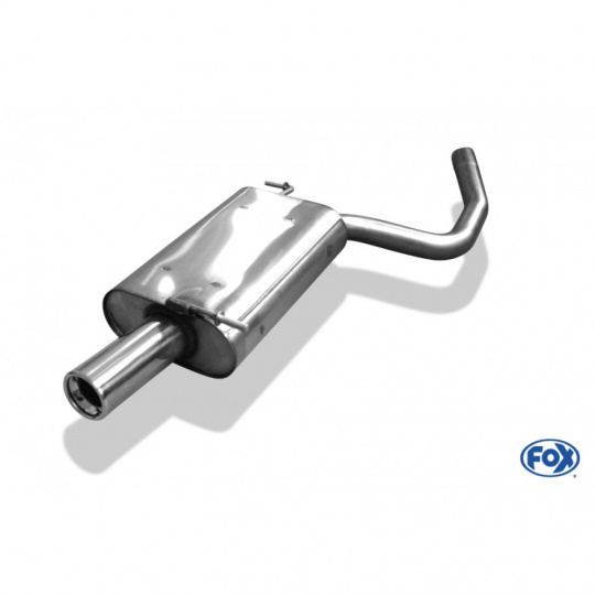 Fox Sportauspuff koncový tlumič výfuku s koncovkou 1x80 Typ 13 pro Audi A4 B7 2004-2008 s motorem 1.6, 1.9 TDI, 2.0