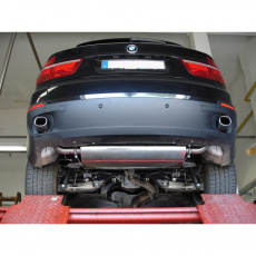 Fox Sportauspuff koncový tlumič výfuku s koncovkou 1x93x79 Typ 71 na obou stranách pro BMW X5 E70 s motorem 3.0 d