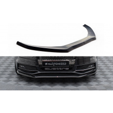Maxton Design spoiler pod přední nárazník ver.1 pro Audi S4 B8 Facelift, černý lesklý plast ABS