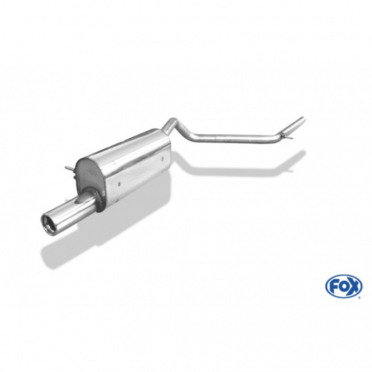 Fox Sportauspuff koncový tlumič výfuku s koncovkou 1x80 Typ 13 pro Volkswagen FOX s motorem 1.2, 1.4