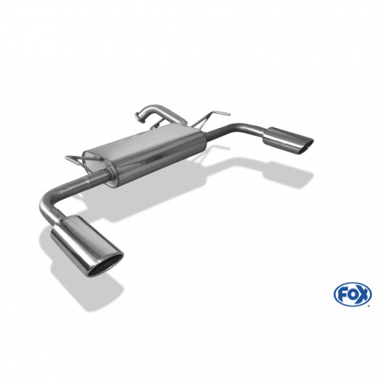 Fox Sportauspuff koncový tlumič výfuku s koncovkou 115x85 Typ 32 na obou stranách pro Mitsubishi Lancer CYO 2012- s motorem 1.6, 1.8