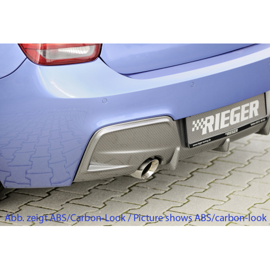 Rieger vložka zadního nárazníku pro BMW řada 1 F20, F21 sedan / 2-dvéř., sedan / 4-dvéř. před faceliftem, plast ABS bez povrchové úpravy, pro orig. koncovku vlevo Rieger vložka zadního nárazníku pro BMW řada 1 F20, F21 sedan / 2-dvéř., sedan / 4-dvéř. před faceliftem, plast ABS bez povrchové úpravy, pro orig. koncovku vlevo