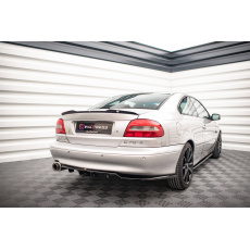 Maxton Design středový spoiler pod zadní nárazník s žebrováním pro Volvo C70 Mk1, černý lesklý plast ABS