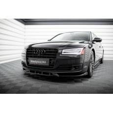 Maxton Design spoiler pod přední nárazník pro Audi A8 D4 FL, černý lesklý plast ABS