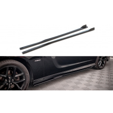 Maxton Design difuzory pod boční prahy pro Dodge Charger Mk7 Facelift SRT, černý lesklý plast ABS