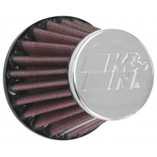 K&N univerzální kulatý zkosený filtr se vstupem 48 mm a výškou 76 mm, kovový vrchlík