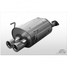 Fox Sportauspuff koncový tlumič výfuku s koncovkou 2x76 Typ 13 pro Honda Civic IV 1991-1995 s motorem EG3, EG4, EK3