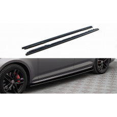 Maxton Design difuzory pod boční prahy pro Audi S4 B9, černý lesklý plast ABS