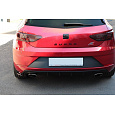 Maxton Design boční difuzory pod zadní nárazník ver.2 pro Seat Leon Cupra Mk3 Facelift, carbon-Look, Hatchback