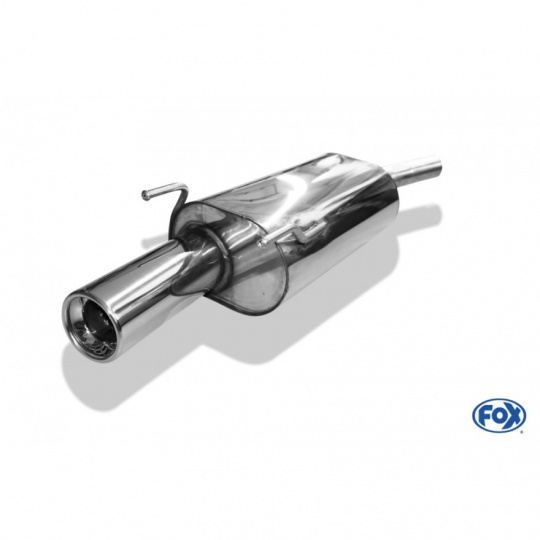 Fox Sportauspuff koncový tlumič výfuku s koncovkou 1x90 Typ 13 pro Opel Corsa B s motorem 1.0, 1.2, 1.4, 1.5 TD, 1.6