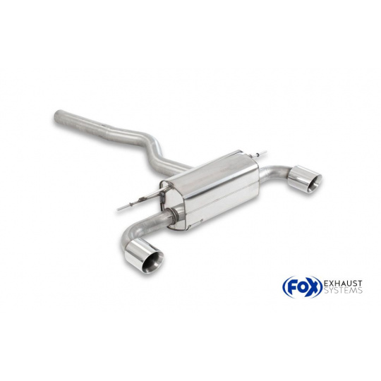 Fox Sportauspuff koncový tlumič výfuku s koncovkou 1x100 Typ 25 na obou stranách pro BMW řada 1 F20, F21 s motorem 1.5