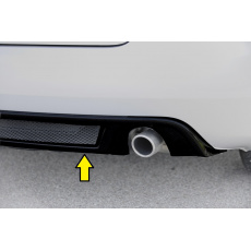 Rieger vložka zadního nárazníku (GBL-55268) pro Audi A4 8H kabriolet, plast ABS lakovaný do černé lesklé barvy