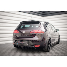 Maxton Design vložka zadního nárazníku pro Seat Leon Cupra Mk2, černý lesklý plast ABS