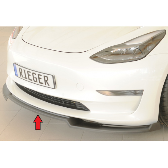 Rieger lipa pod přední nárazník pro Tesla Model 3 003, 06/18-, plast ABS bez povrchové úpravy