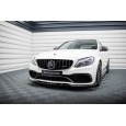 Maxton Design spoiler pod přední nárazník ver.2 pro Mercedes třída C W205/C63 AMG, černý lesklý plast ABS, Sedan/Combi