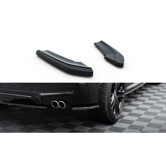 Maxton Design boční difuzory pod zadní nárazník pro BMW X4 F26, černý lesklý plast ABS